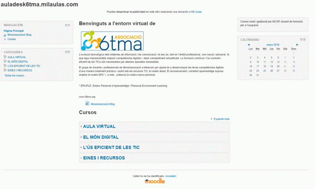 Cursos Moodle 6tma