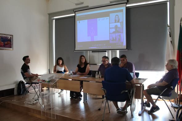 Sala de treball de la 1a Trobada Transnacional PSYCOACH a Caldas da Rainha